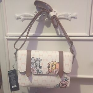 Disney Women's Cream and Brown Crossbody Bag